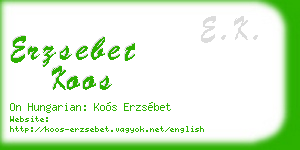 erzsebet koos business card